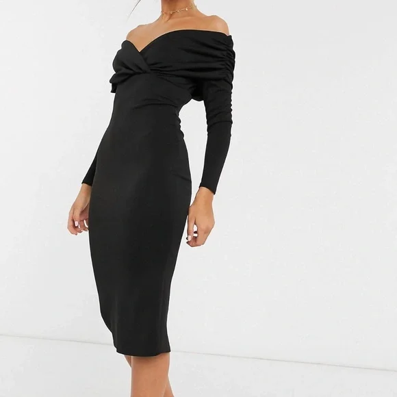 azalea midi dress Women's Azalea A-line Round Neck Brocade Midi Dress S/M/L/XL/XXL Black MEAN BLVD Black / XL